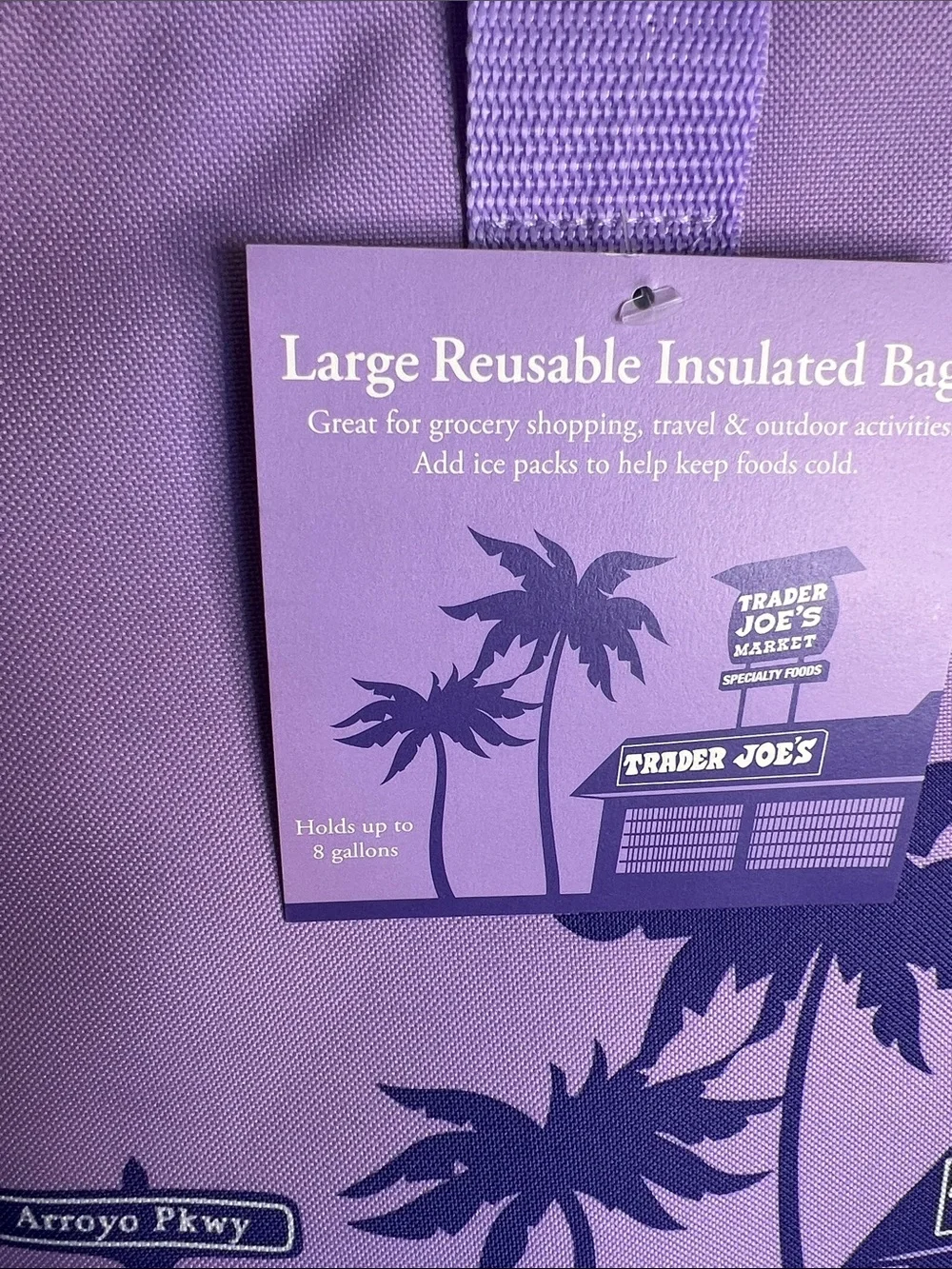 Trader Joe's Purple Insulated Reusable Food Storage Bag